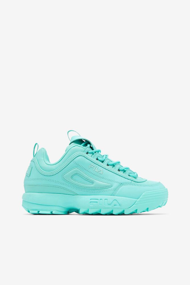 Fila Disruptor 2 Premium Blue Sneakers Womens - NZ 94317-BKCH